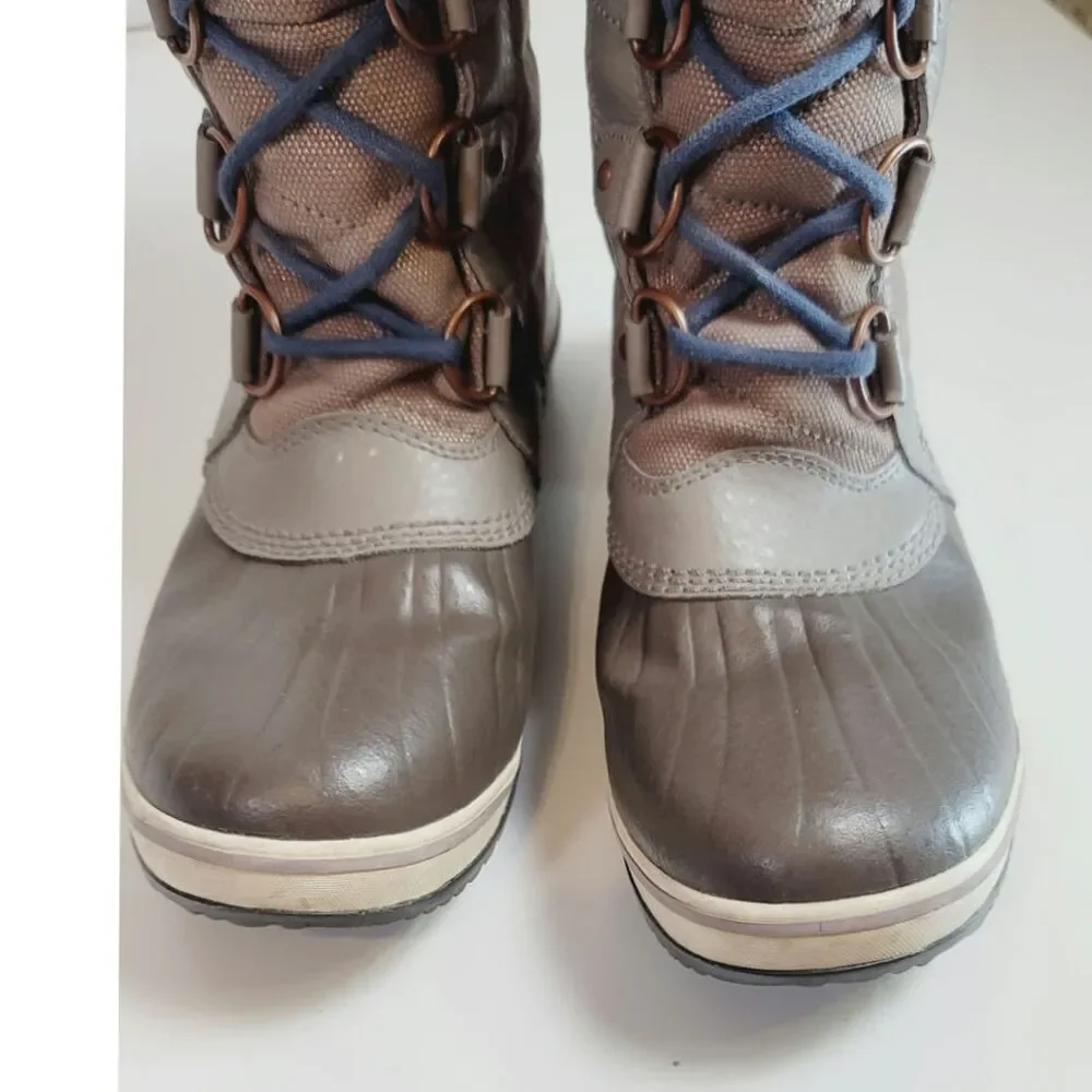 SOREL Tofino II Faux Fur Lined Waterproof Lace Up Snow Boot in Kettledust, sz 9